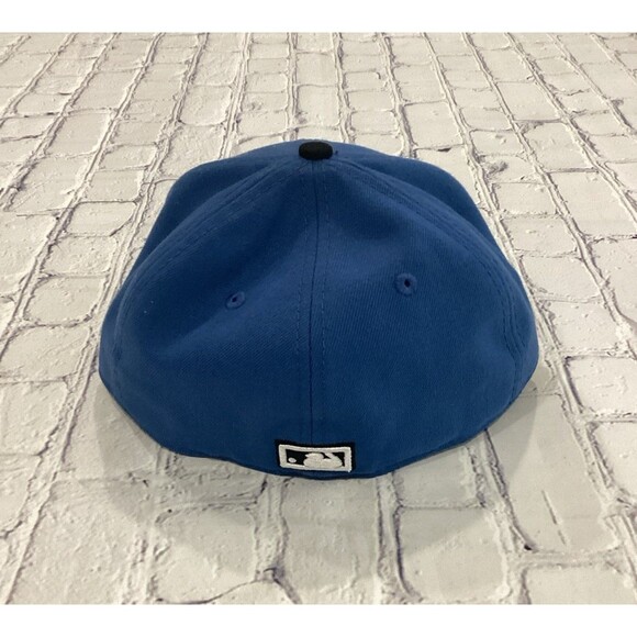 New Era Cap Hat Unisex Size 7 1/4” Color Black Blue Boston Redsox Fitted - Picture 8 of 11